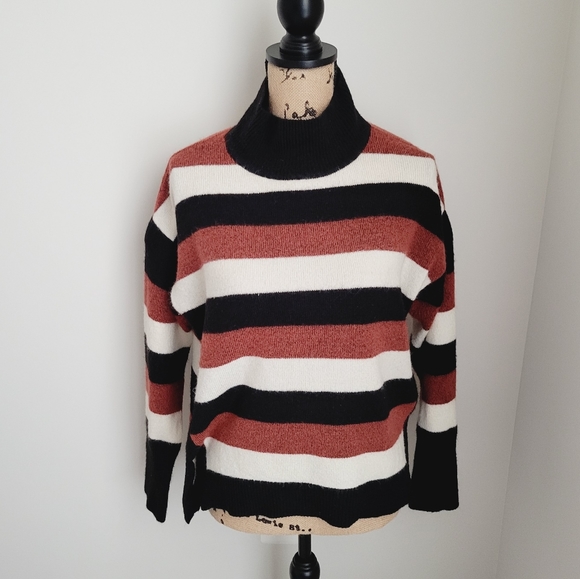 DKNY Striped High-Low Hem Sweater - Picture 2 of 10